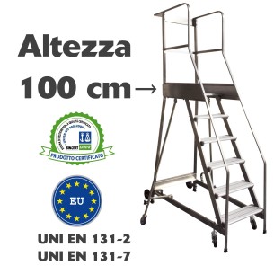 Scala a castello palchetto 4 SCALINI H 100 CM UNI  2