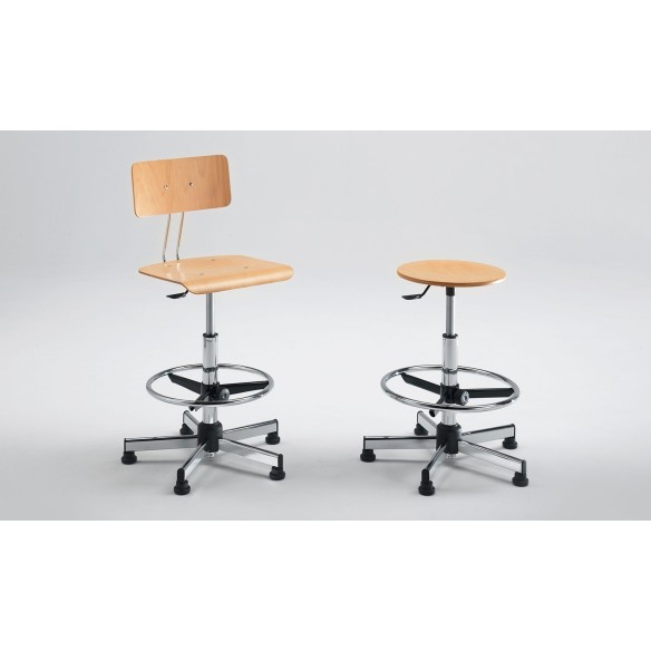 Sgabello Disegnatore Professionale seduta in legno