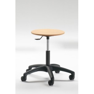 Sgabello con Seduta Tondello in faggio - base a ci
