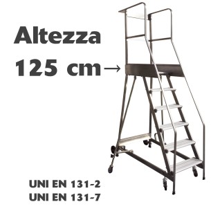 Scala a castello palchetto 5 SCALINI H 125 CM UNI 