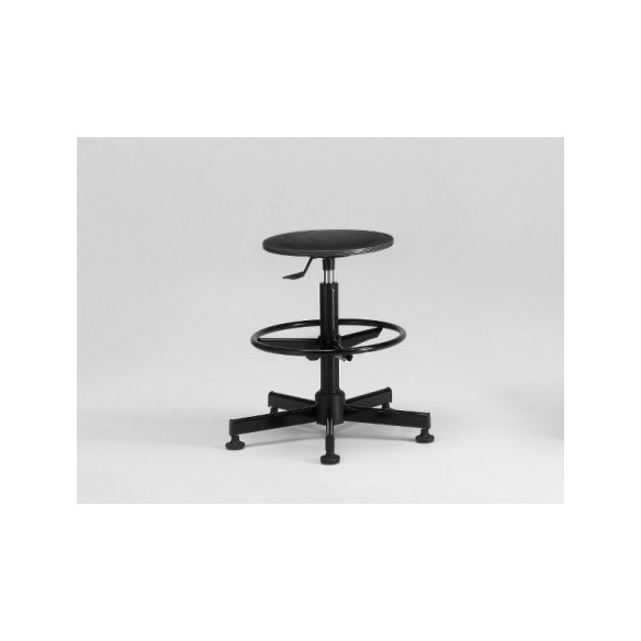 Sgabello Professionale - Seduta Nera - Poggiapiedi