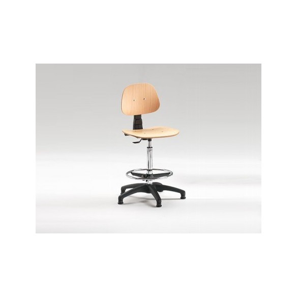 Sgabello Girevole - Faggio - h 60/85cm -Made in It